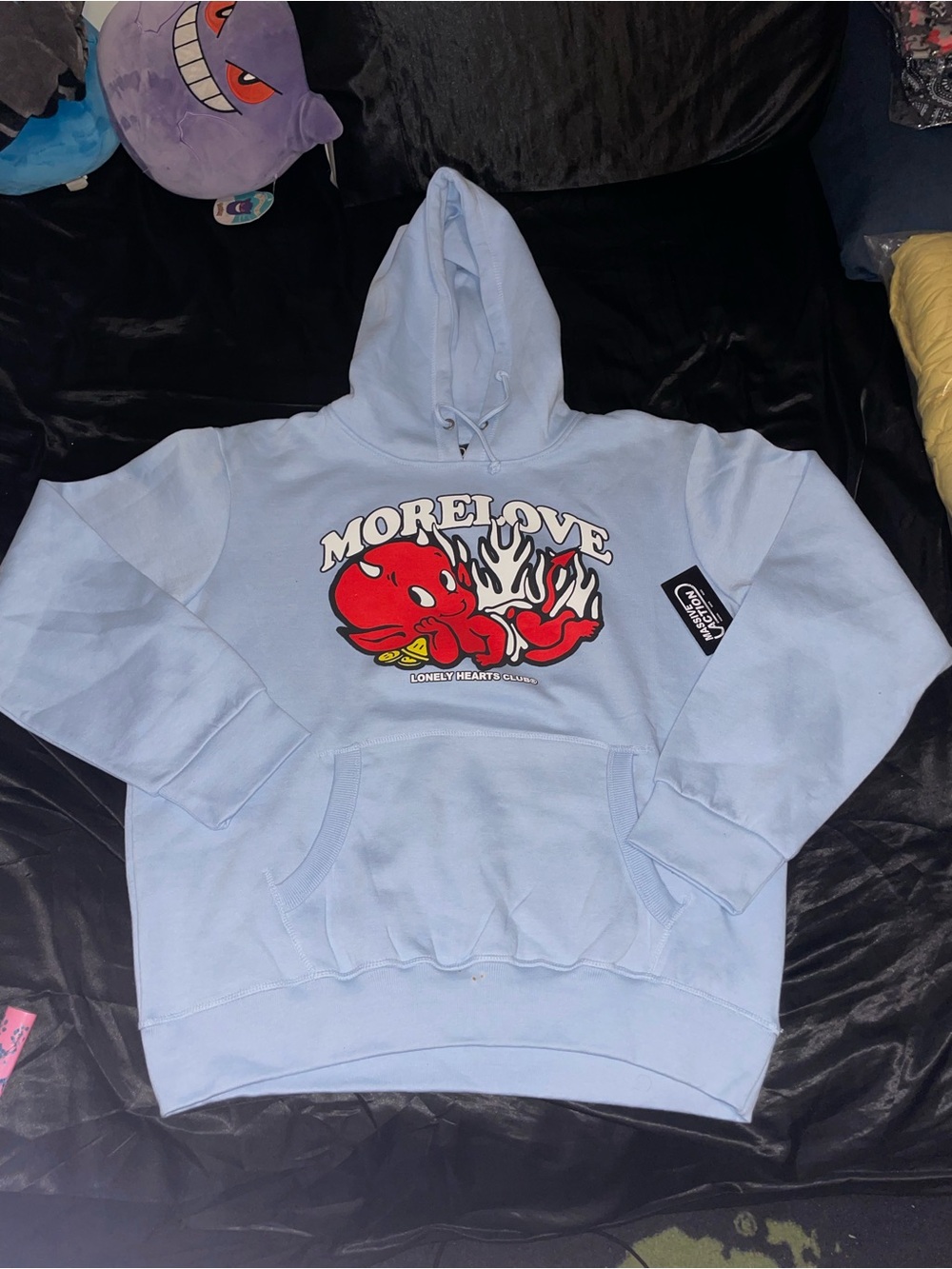 Light Blue Graphic Hoodie - Brand